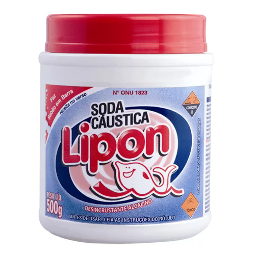 SODA CAUSTICA 500GR EM ESCAMAS - LIPON