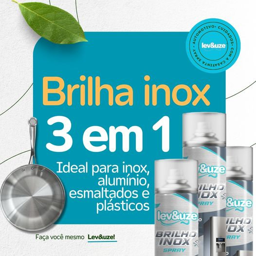 LEVEUZE BRILHO INOX SPRAY ACAO 3 EM 1 - 300ML/200G - CHESIQUIMICA