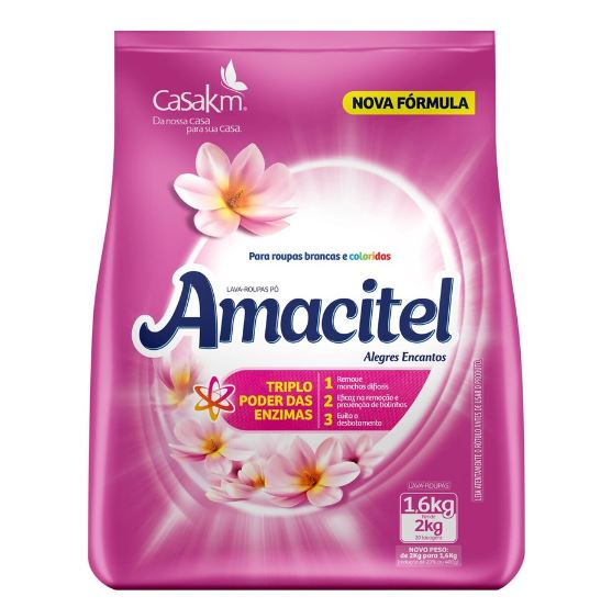 SABAO EM PO LAVA ROUPAS 1,6KG ALEGRES ENCANTOS - AMACITEL