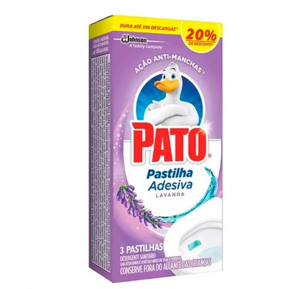 PASTA SANITARIA ADESIVA LAVANDA COM 3 UNIDADES - PATO