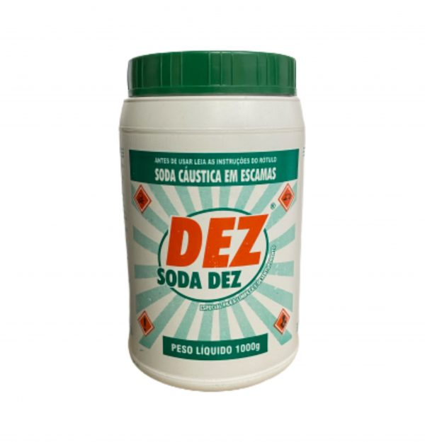 SODA CAUSTICA 1KG EM ESCAMAS - DEZ